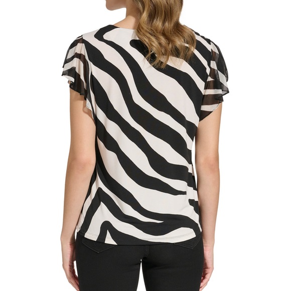 Calvin Klein Zebra Striped Top - Picture 2 of 7